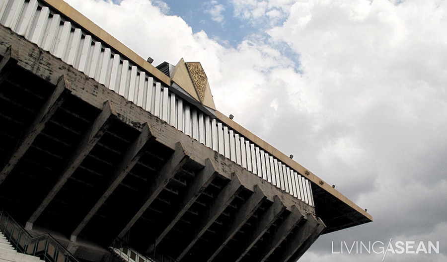 Details of the indoor stadium roof.