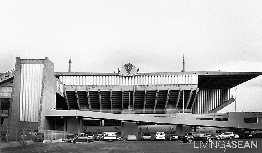 The exterior of the National Sports Complex.