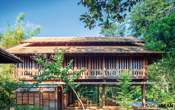 Wooden Thai House in the Lanna Tradition