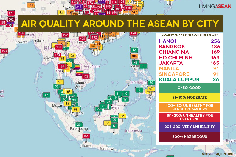 Air Quality around the ASEAN /Air Pollution in Bangkok, Hanoi and Jakarta