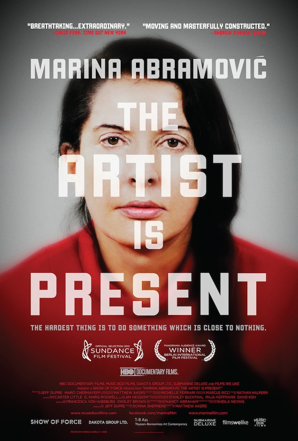The portrait of Marina Abramovic for “The Artist Is Present” exhibition as it appeared on the cover of a 2012 publication. The picture was taken during a 2010 live performance. I Photo by Marco Anelli
