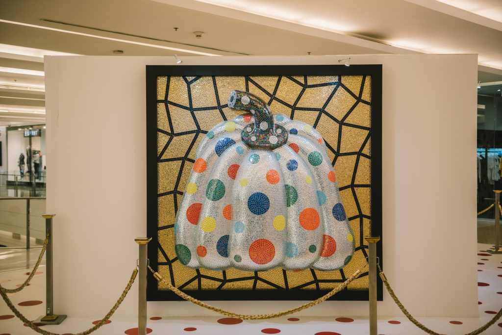 One hundred and one Yayoi Kusama pumpkins have landed in Bangkok