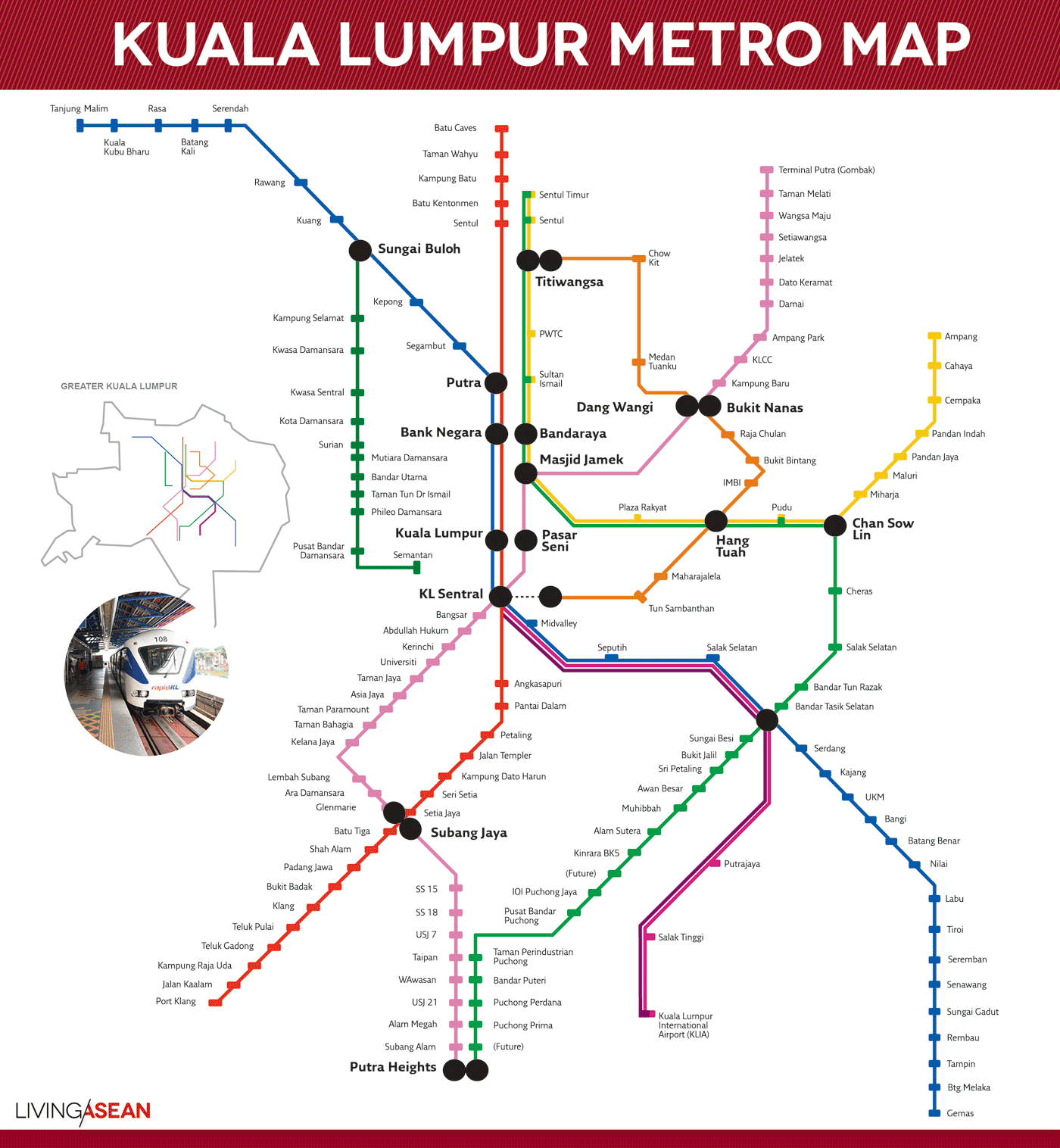 Схема метро куала лумпур на карте города