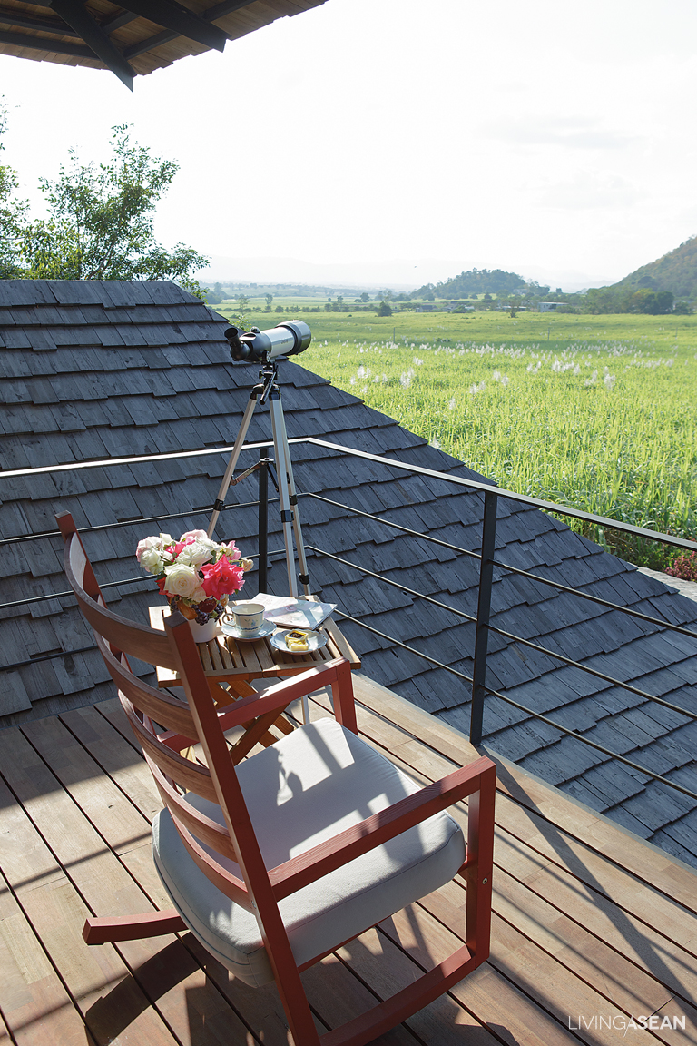 Glass House evening view of the city