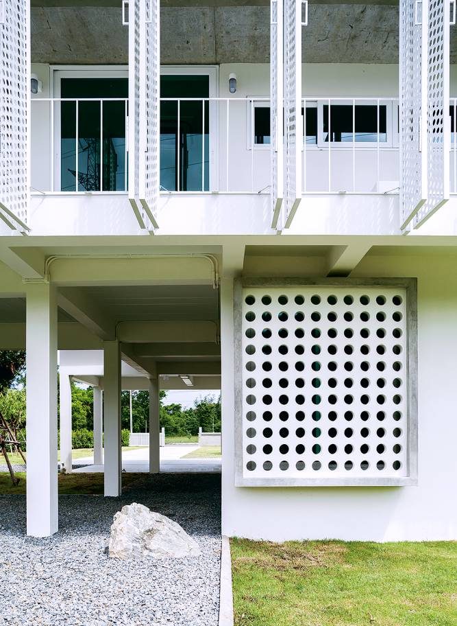 White Box-shaped House