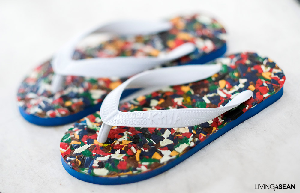 recycled flip flops