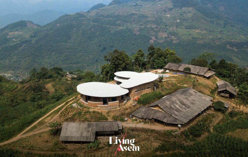 Lung Vai School: A Rammed Earth Schoolhouse Trio amid Mountains and Rice Terraces